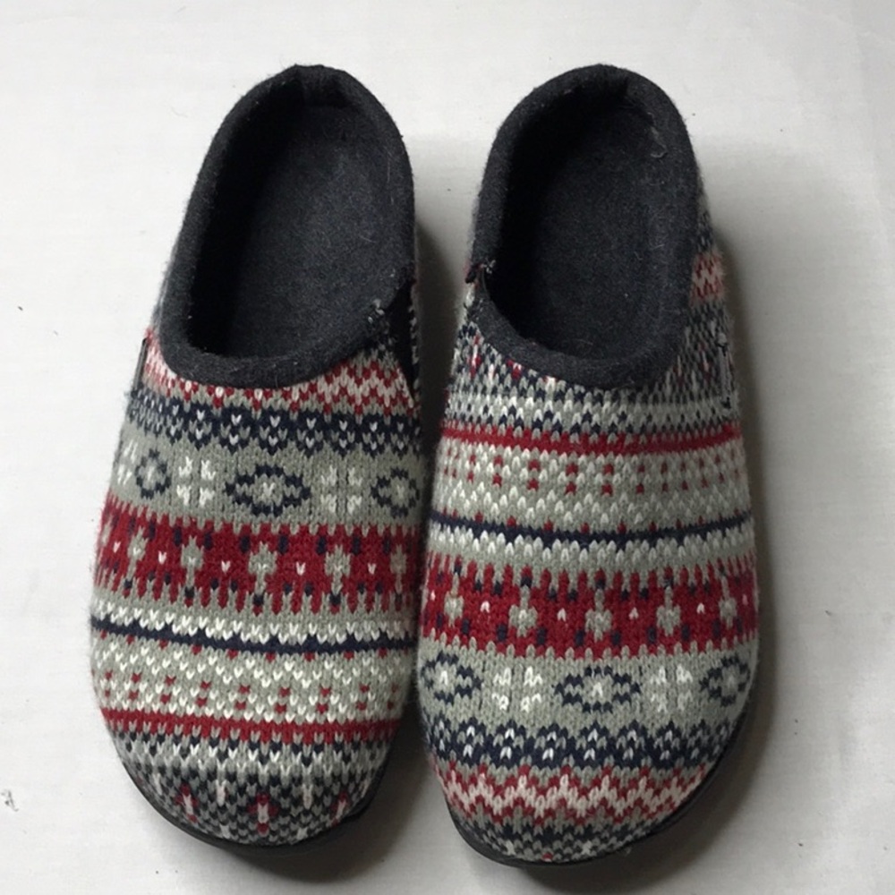 Therafit Cozy Knit Patterned Clogs size 38 /7.5-8